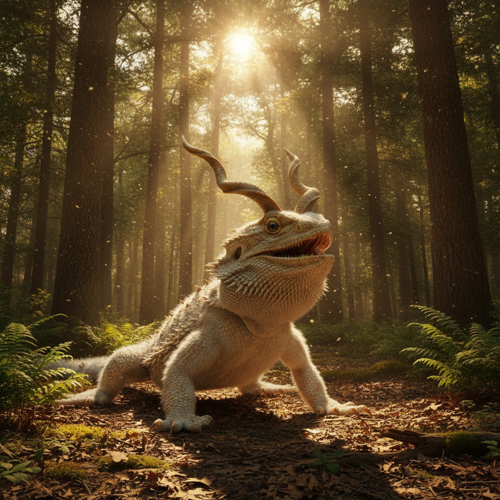 Horned Lizard — Cinematic Forest