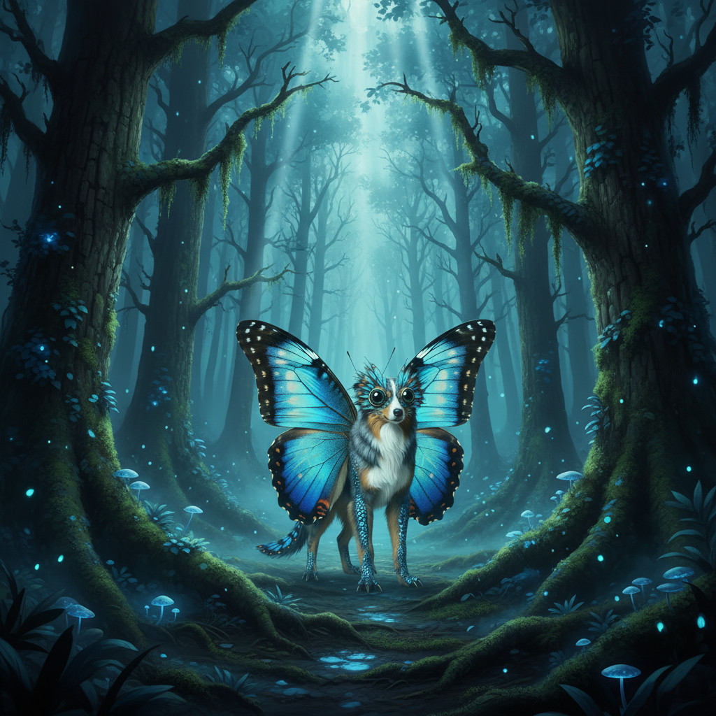 Blue Merle Butterfly — Enchanted Forest