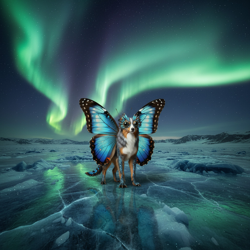 Blue Merle Butterfly — Arctic Tundra