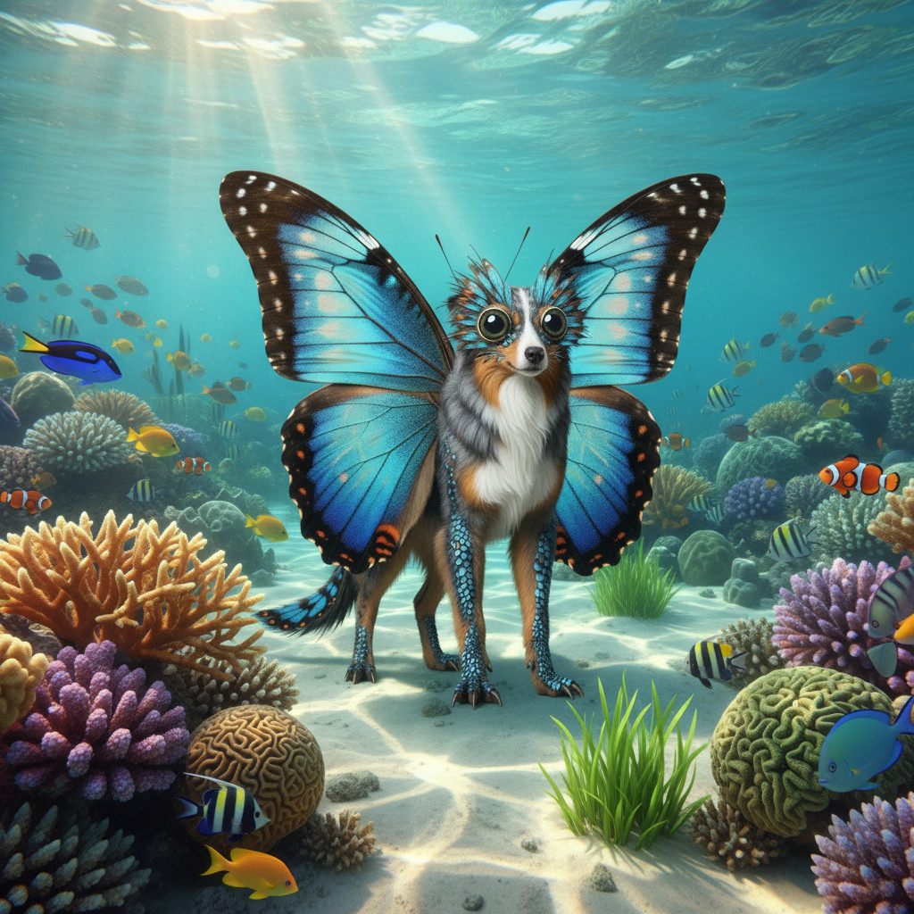 Blue Merle Butterfly — Tropical Reef