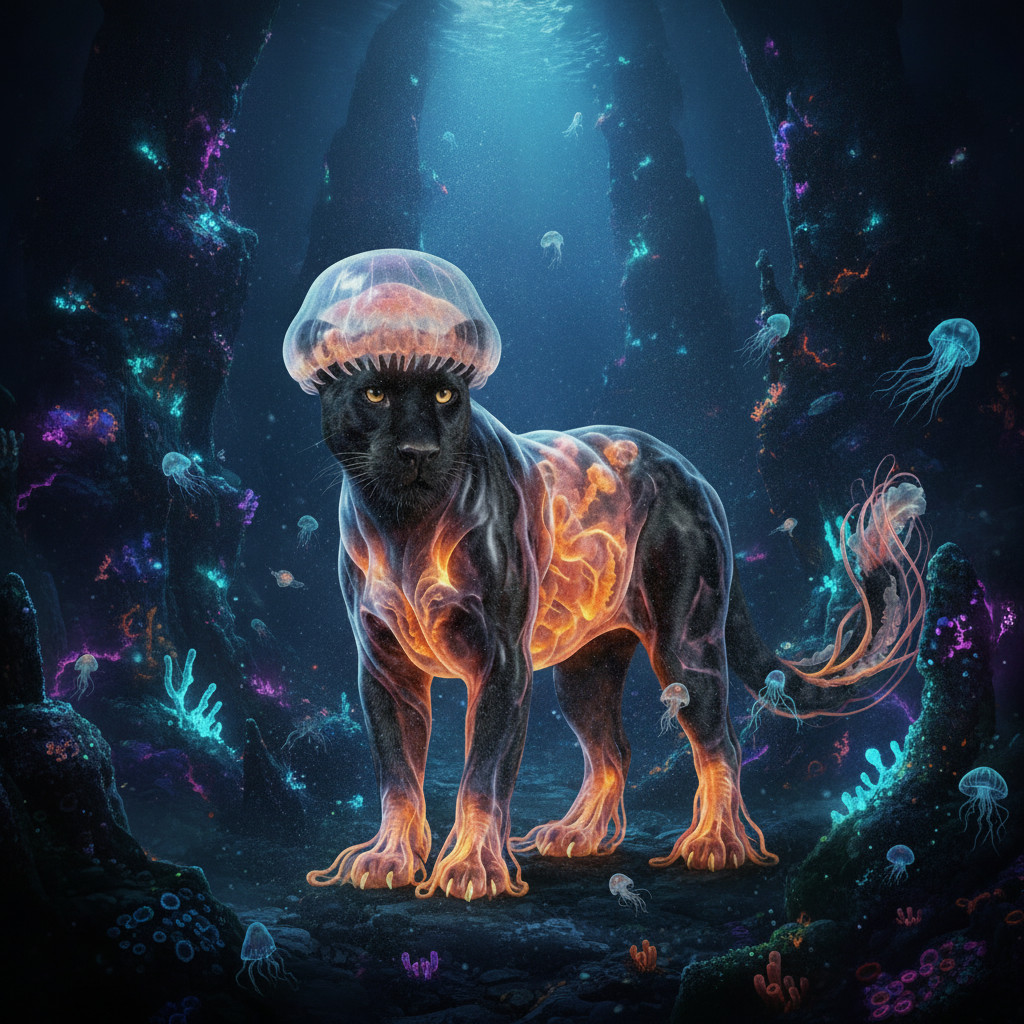 Hybrid #341 — Bioluminescent Abyss