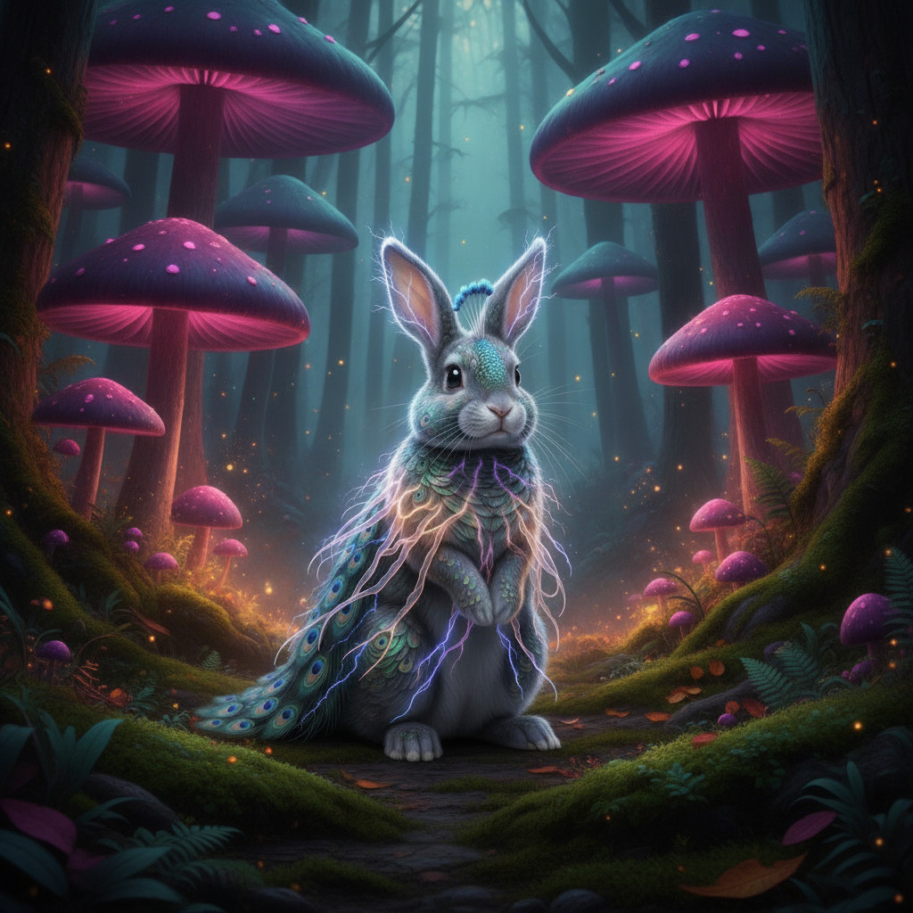 Peacock Jelly Bunny — Mushroom Fantasy