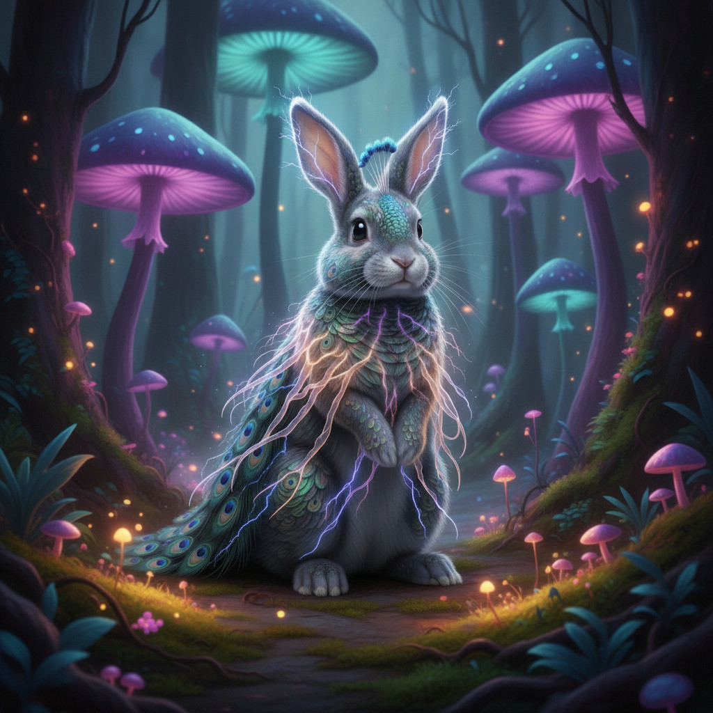 Peacock Jelly Bunny — Mushroom Fantasy 2