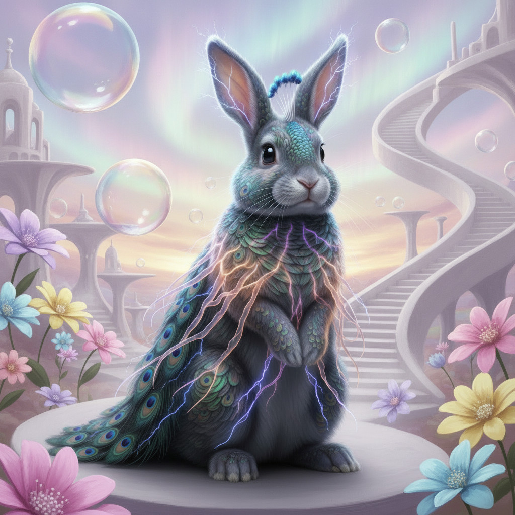 Peacock Jelly Bunny — Magical Dreamworld