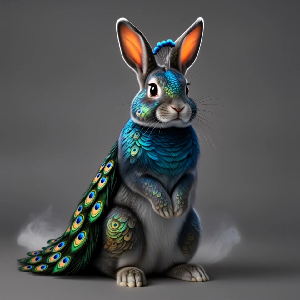 Peacock Jelly Bunny Morph