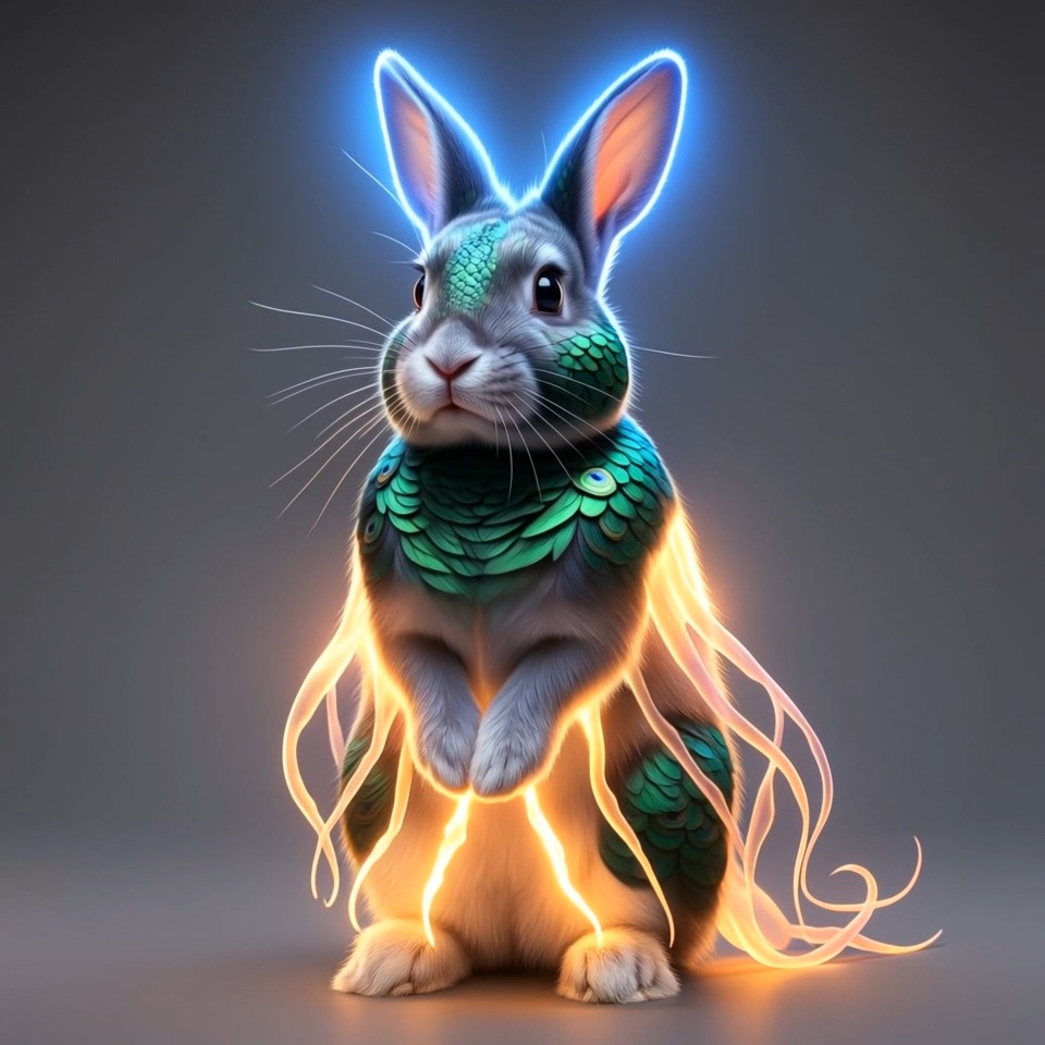 Peacock Jelly Bunny Morph
