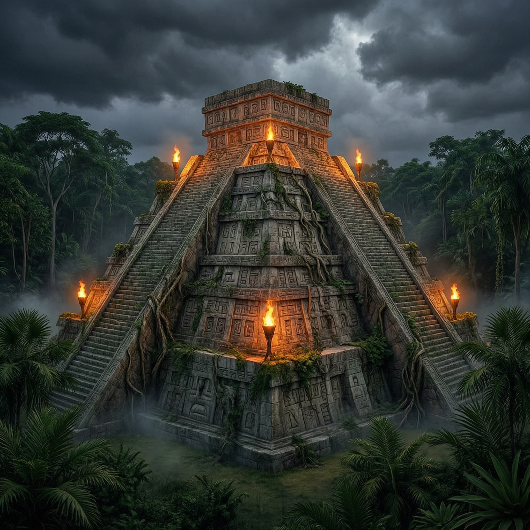 Hybrid #285 Morph — Mayan Pyramid