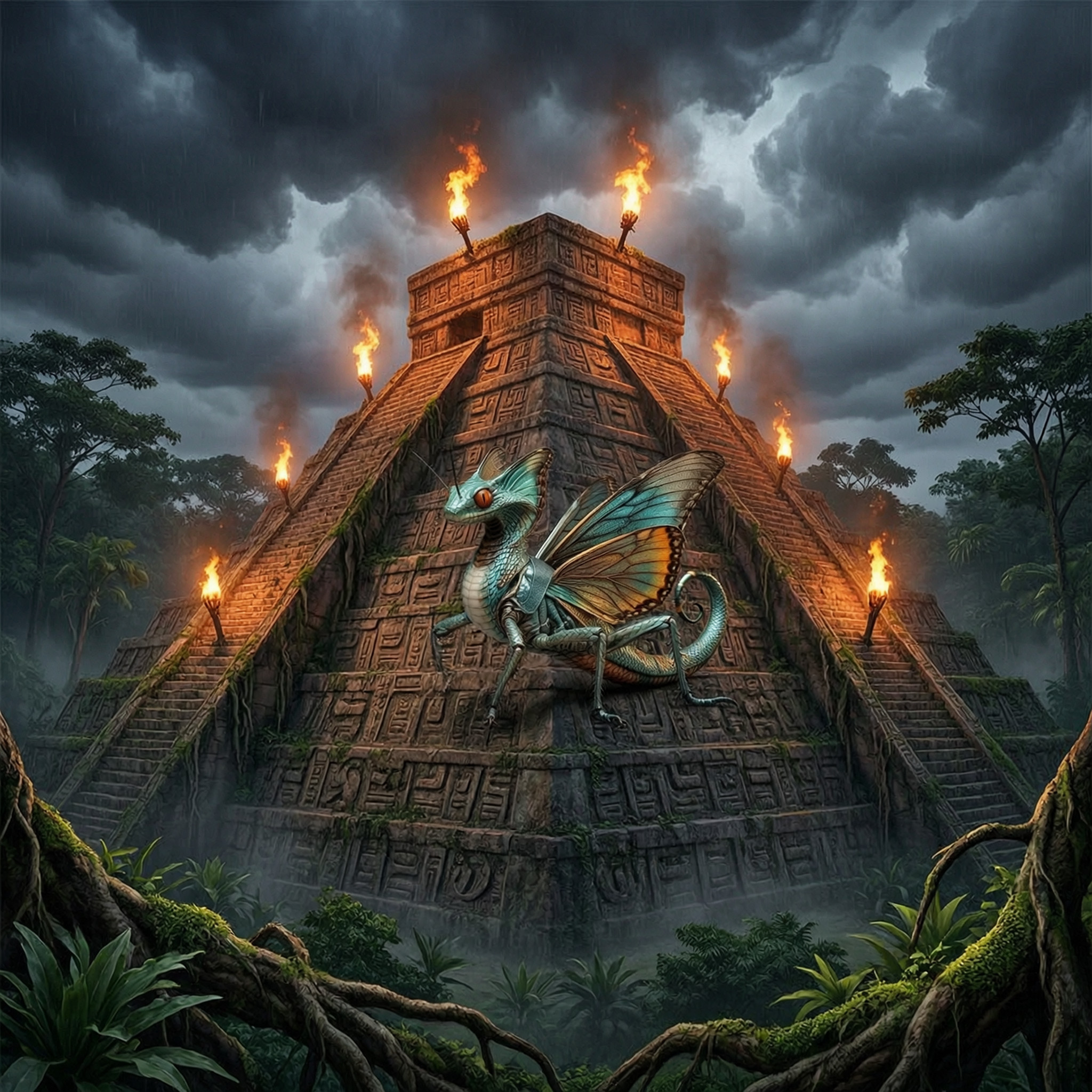 Hybrid #285 Morph — Mayan Pyramid 2
