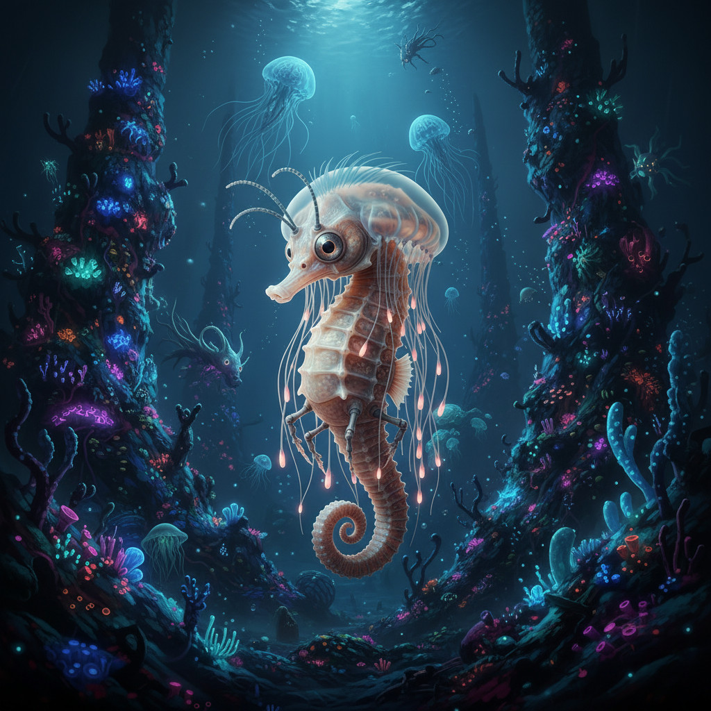 Hybrid #26 — Bioluminescent Abyss