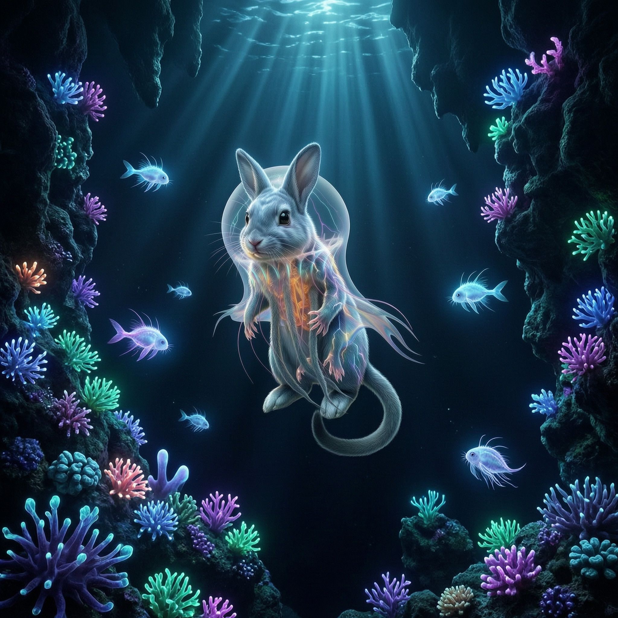 Hybrid #304 — Bioluminescent Abyss