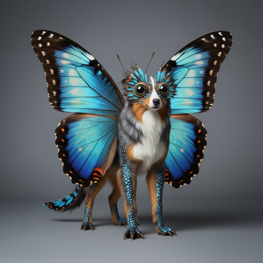 Blue Merle Butterfly